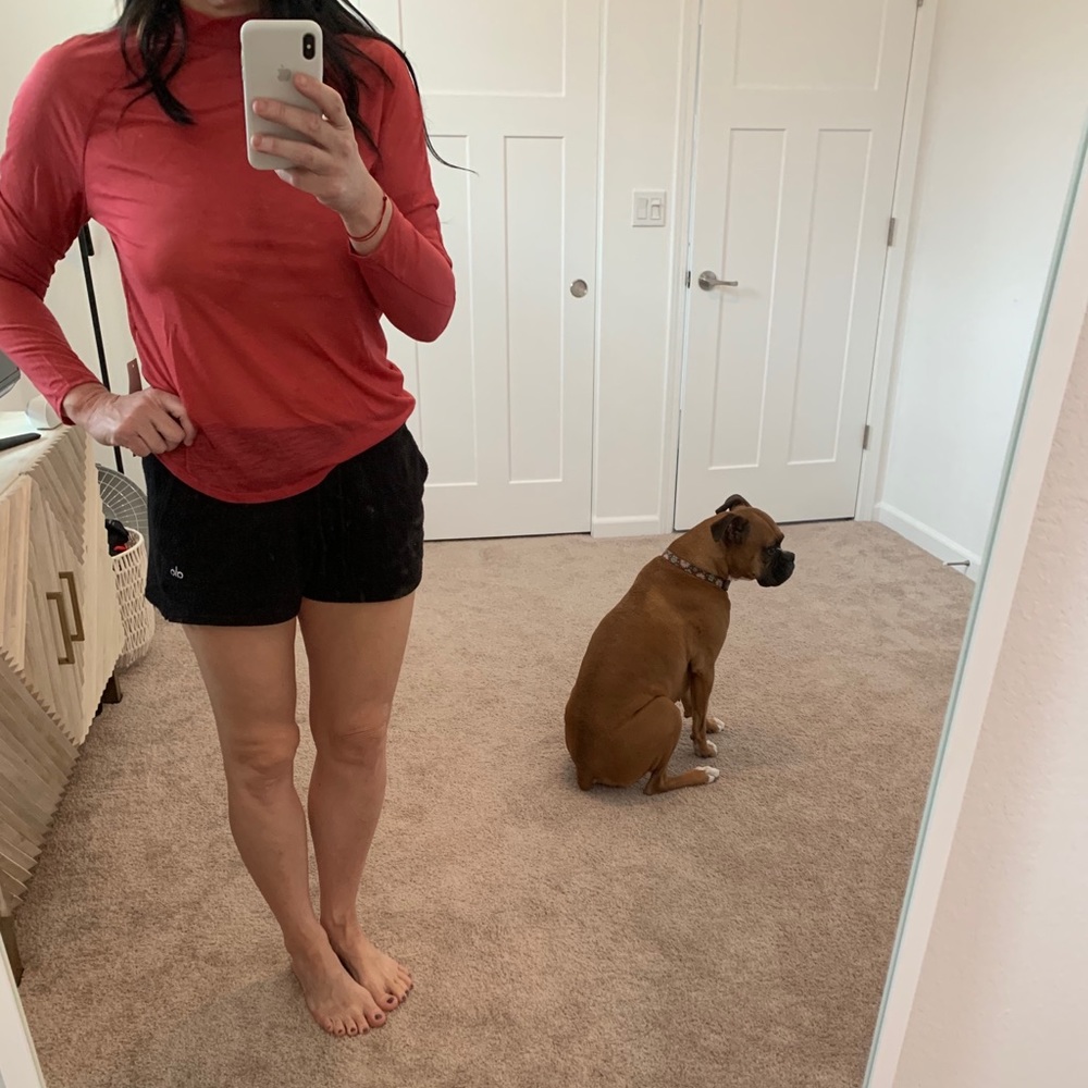 Lululemon the lab size 10 red mock long sleeve top